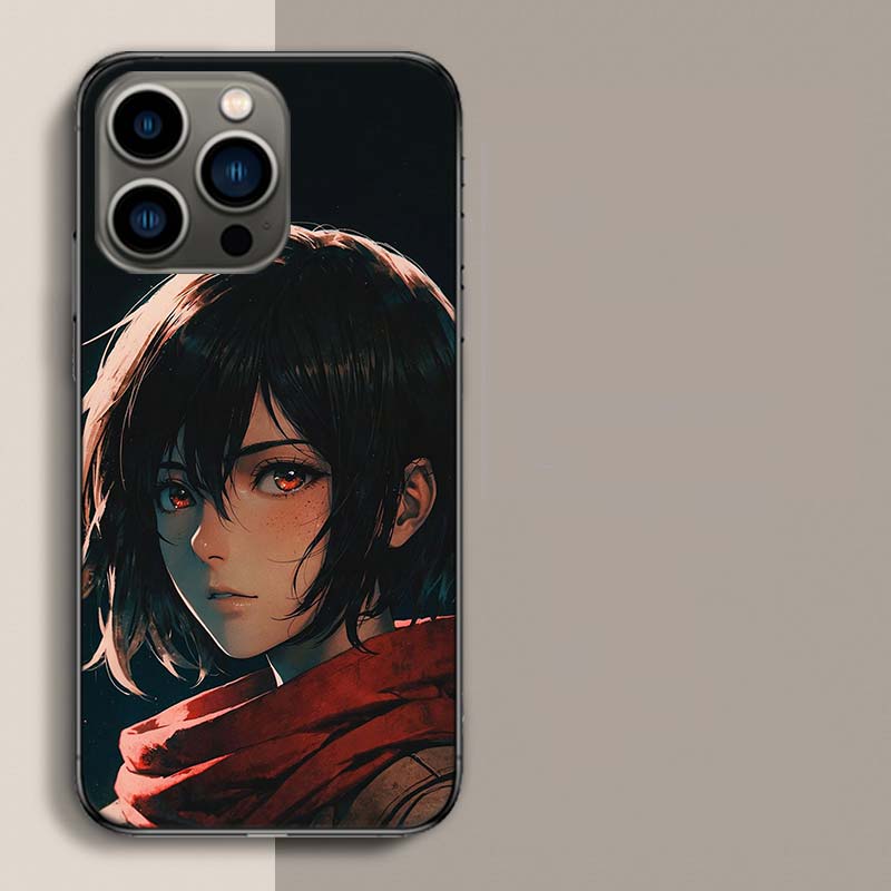 Character MIKASA Phone Case For Iphone 17 Air 15 Pro 14 Plus 16 Pro Max 17E 16E 12 13 Mini 11 Cover Cute Fundas