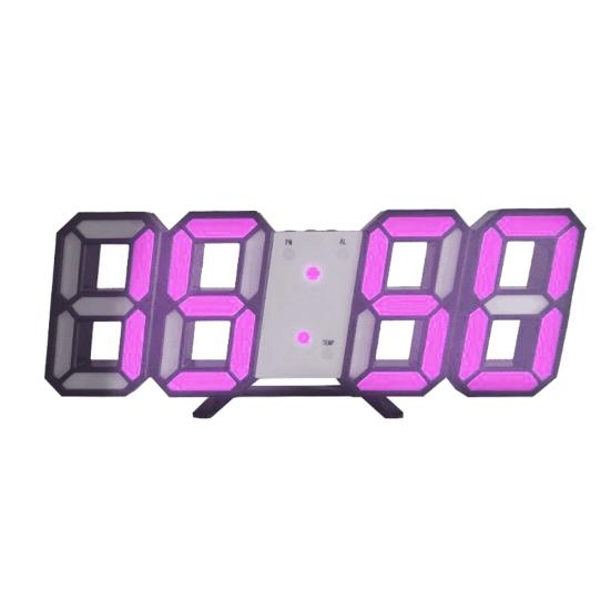 3D LED USB Snooze Digital Temperature Wall Clock Alarm Home Living Room Decor
