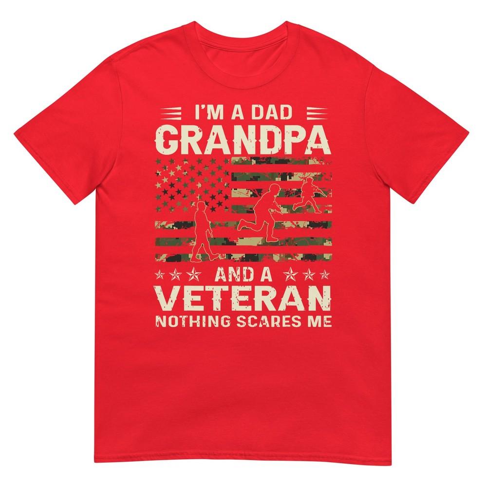 Im A Dad Grandpa And Veteran Fathers Day American Flag TShirt S