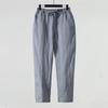 Men's Solid-Color Loose-Fit Cotton-Linen Pants for Spring/Summer: Youth Straight-Leg Casual Pants