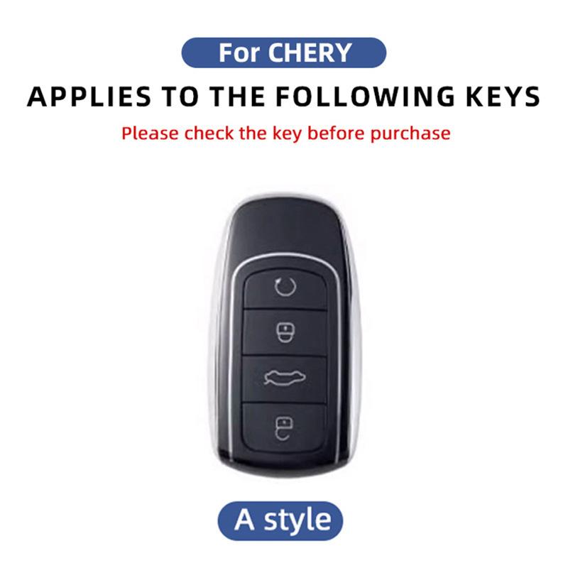 Zinc Alloy Leather Car Key CaseFor Omoda JAECOO J7 2025 2024 Car Remote Control Key Case Keychain Accessories Garnish Trim Cover