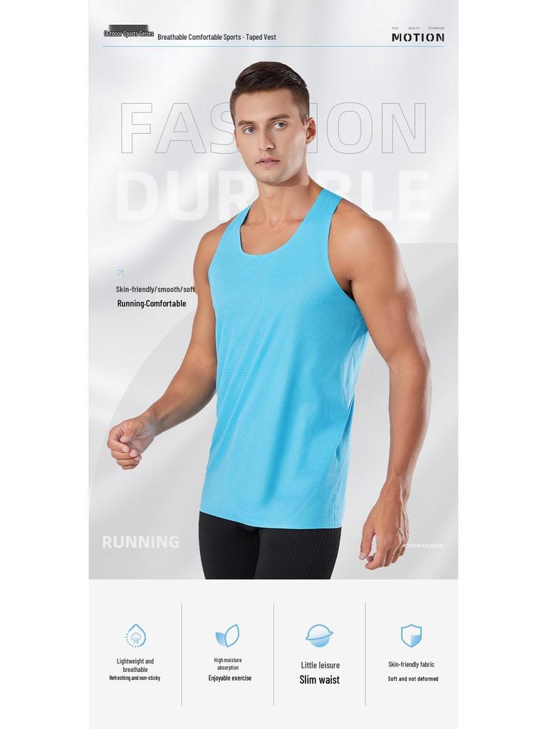 Men's Lightweight Quick-Dry Sports Vest - Breathable Unisex Sleeveless Running & Training Top