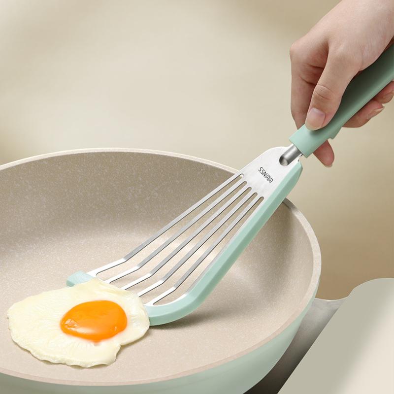 Silikon-Bratpfannenspatel, Antihaft-Pfanne, Spiegelei, Pfannkuchenspatel, Steakspatel, Küchen-Flip-Fisch-Braten-Fischspatel, Küchenhelfer