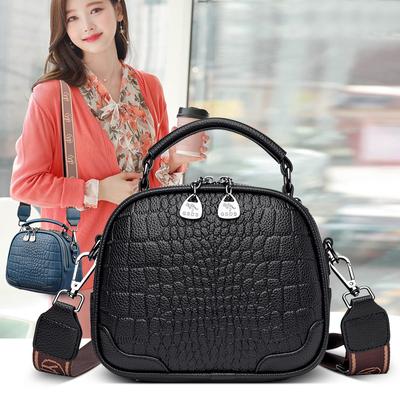 Luksuslik Disain Briti Stiil Moes Naiste Väike Ümmargune Kott Klassikaline Krokodillimustriga Käekott Vabaaegne Tänavune Ühe Rihmaga Crossbody Kott