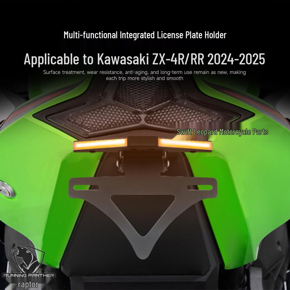 Kawasaki ZX-4R RR Multifunctional LED Taillight & License Plate Holder with Turn Signals
