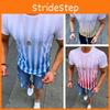 Herren Sommer Freizeit Kurzarm Gestreift Slim Fit Fitness Sport T-Shirt**