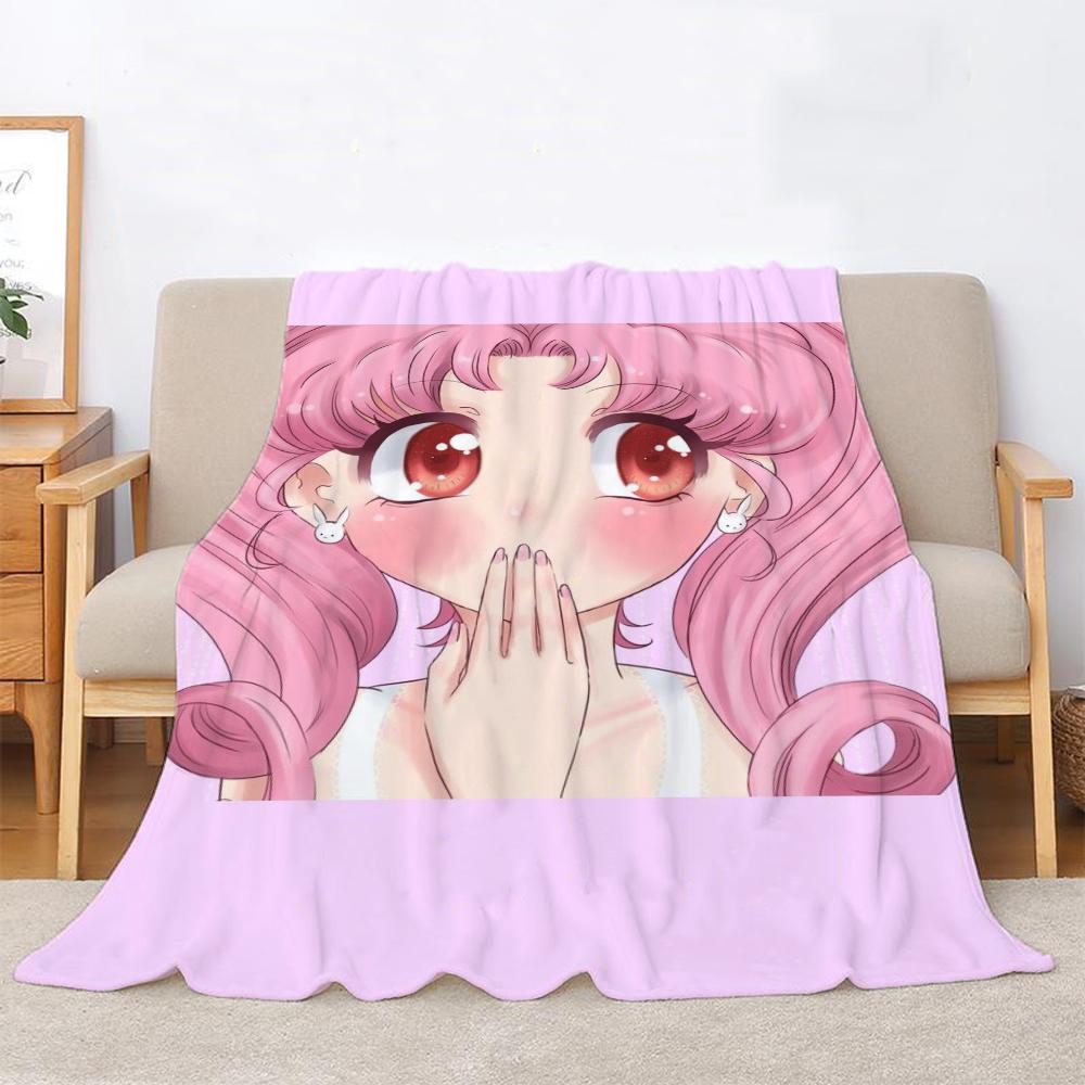Beauty Warrior Anime Blanket King Size Beach Towel Warm Winter Blankets for Sofa Knitted Plaid Luxury Bedding Home Interior Knee