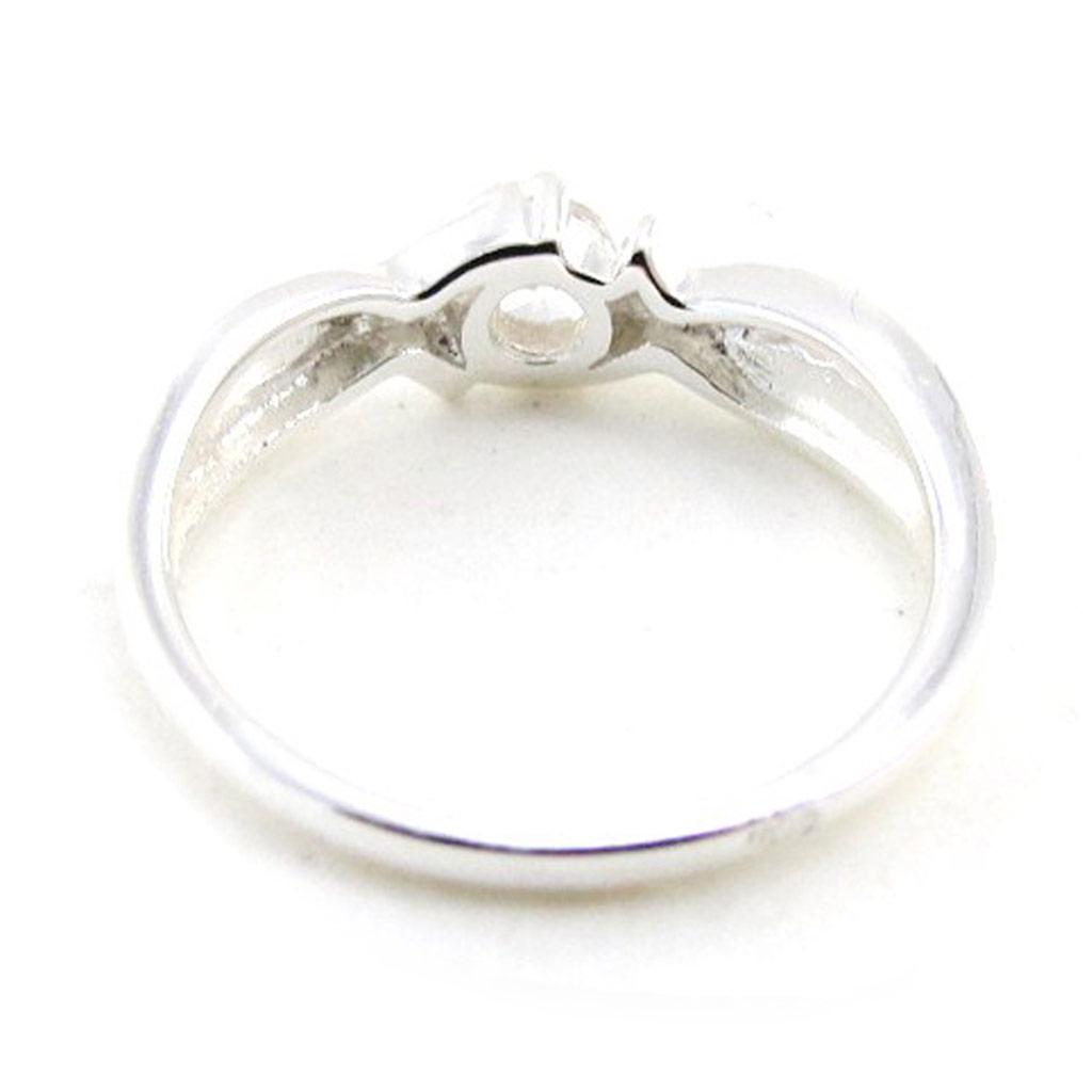 Bague argent 'Câlin' blanc