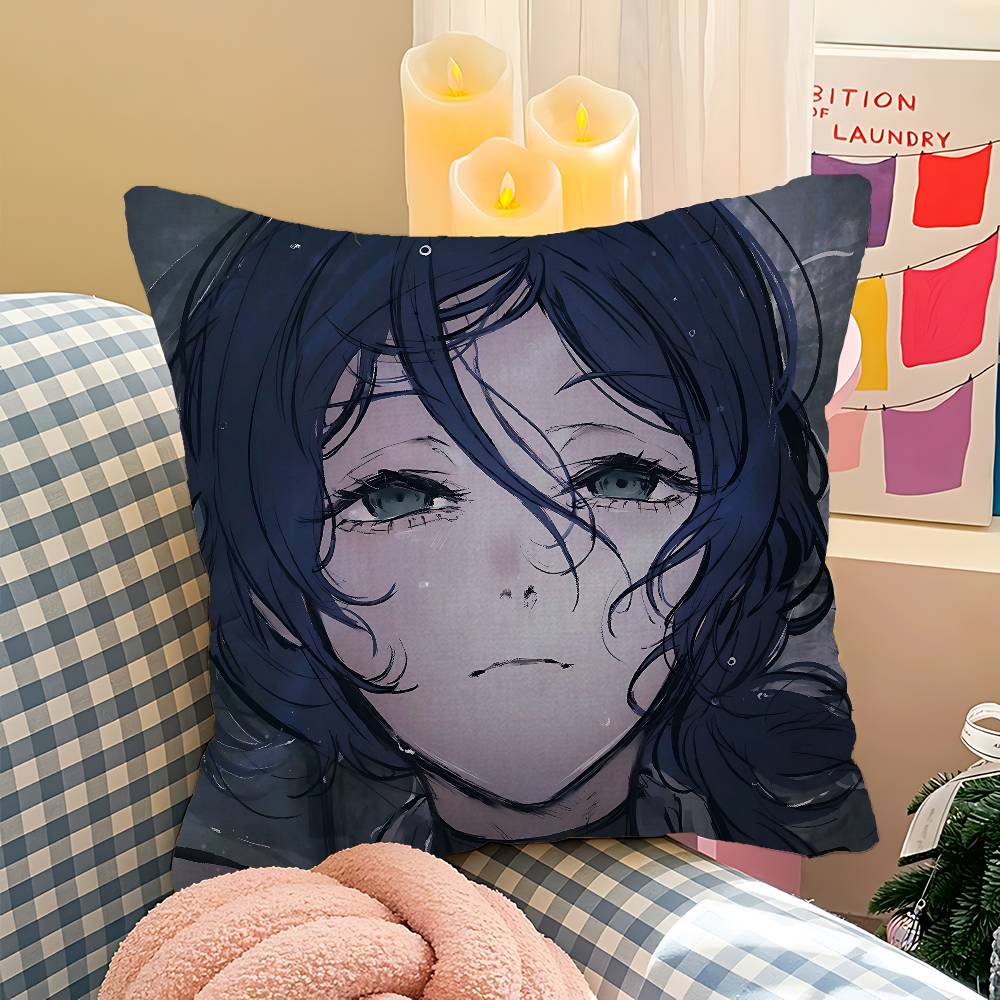 Anime Chainsaw Man Reze Arc Cushion Cover Car Throw Pillow Case For Sofa Car Christmas Gift 40x40cm 45x45cm