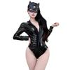 Patent Leather Open Crotch Bodysuit - Sexy Lingerie Set for Women with Small Bust, Pure Desire Sleepwear 