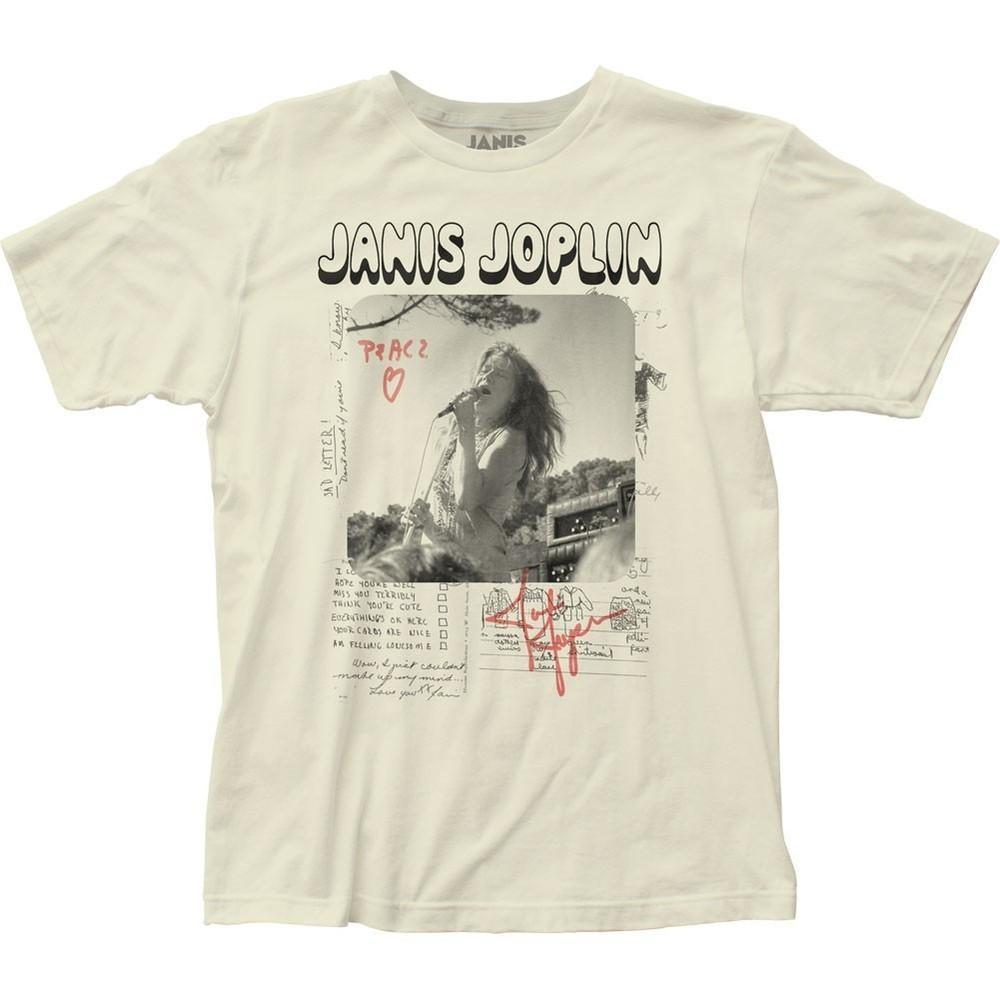 

Janis Joplin Peace Mens T Shirt Music Classic Concert Rock Band Tee New Natural Unisex T-Shirt S