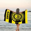 1pc Football1 Beach Towel with Custom Name, Beach/Swimming/Bath/Picnic/Camping Towel, Suitable for Seaside Beaches