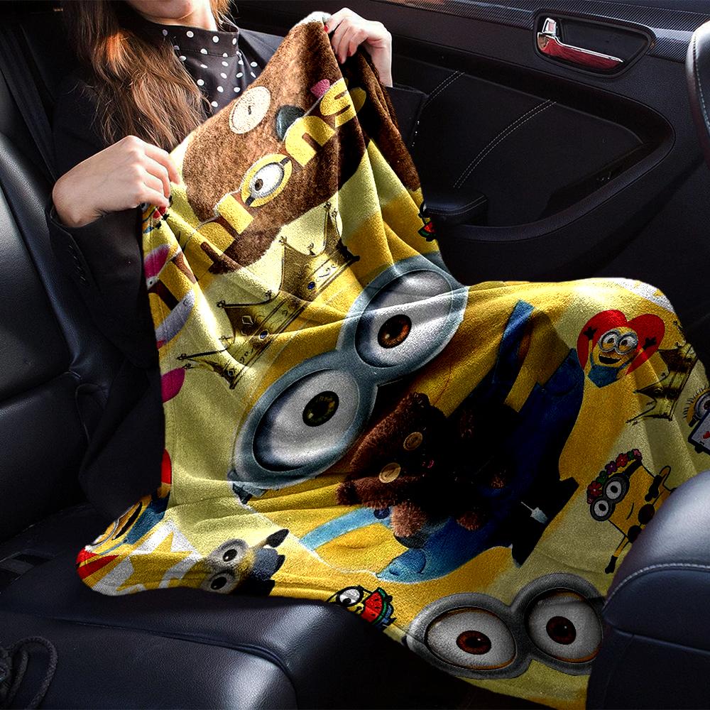 Minions Friends Adventure Blanket Soft Throw Blanket For Home Bedroom Bed Sofa Travel Office Solid Christmas Blanket