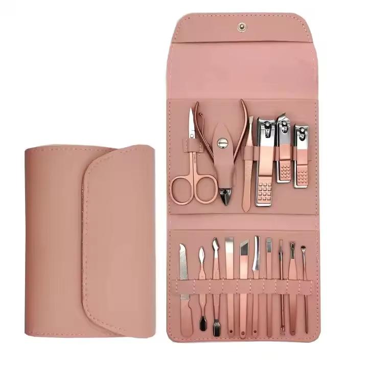 Luxurious Stainless Steel Infant Manicure & Pedicure Set Nail Clippers Cleaner Cutter Nail File Kit