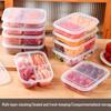 Japanese-Style Four-Grid Food Storage Box - Thickened Freshness Preserving Divider for Refrigerator/Freezer