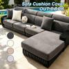Funda de Cojín para Sofá de Exterior de Color Sólido Protección Antipolvo Duradera Alta Elasticidad Adecuada para Patio Terraza Piscina