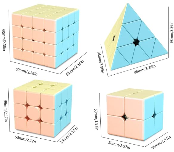 Magic Cube Stickerless Magic Cube 4-Piece Set