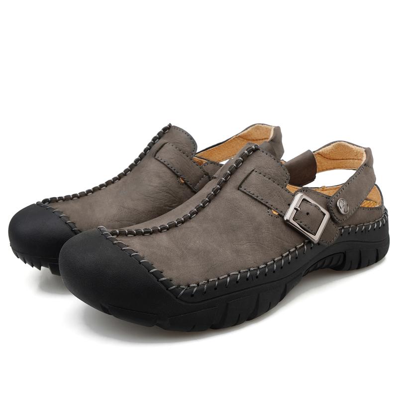 Kožené Muži Vodní Plážové sandály Léto Venkovní Ležérní Sportovní sandály s uzavřenou špičkou Protiskluzové Měkké Turistické Brodící tenisky