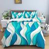 Wave Duvet Cover Set Colourful Geometric Pattern Bedding Nordic Style Polyester Quilt Cover Bed for Kids Teens Adults King Queen