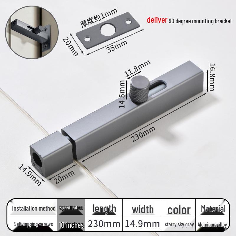 No-Drill Bathroom Door Latch: Simple Lock for Toilet & Sliding Doors