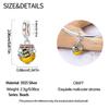 copper Yellow Honey Pot Crystal Pendant Honey Jar Charm Compatible With Authentic Charm Bracelets Women Do It Yourself Jewellery Gift