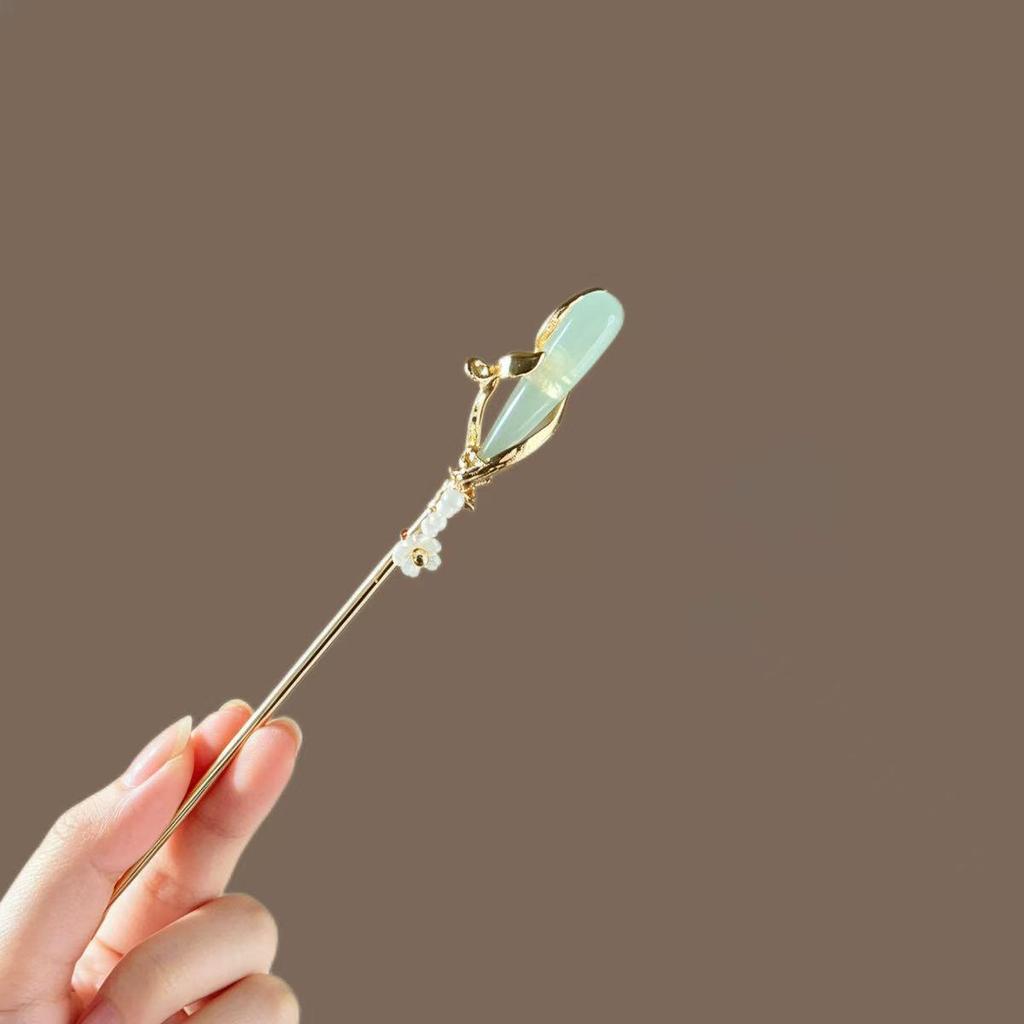 Pearl Water Drop Tassel Hairpin – Elegant Hanfu Hair Ornament for Women