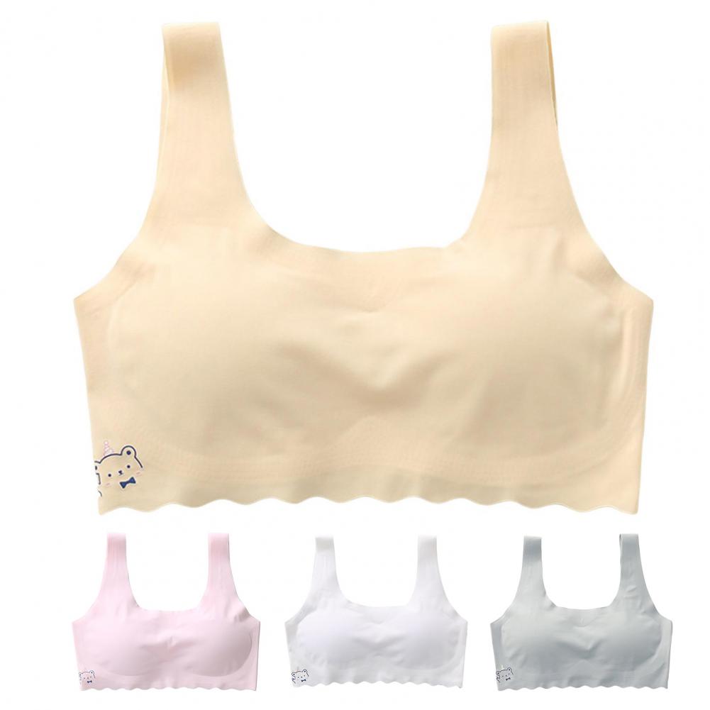 Girl Development Period Bra with Wide Elastic Straps Seamless Breast Support And Coverage No Steel Rings Natural Shape High Stre