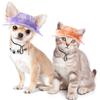 Tie-dyed Pet Hat with Ear Holes Dog Puppy Sunscreen Baseball  for Dogs Summer Cat  Sun Hat Small Dogs Outdoor Hiking Hat