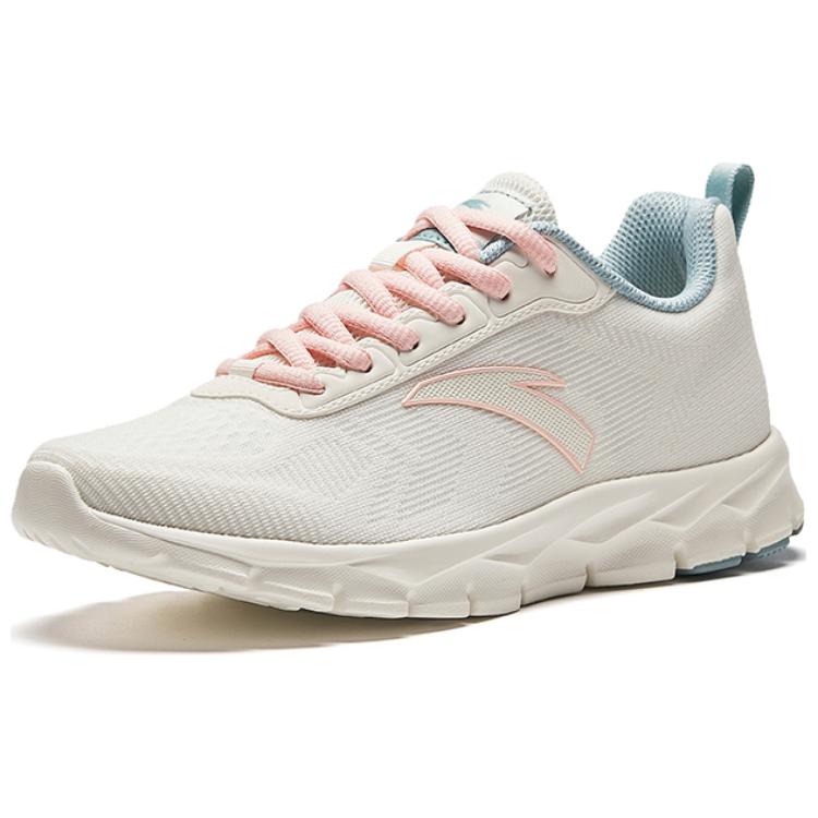 Anta Lightweight Comfortable Shock Absorbing Non-Slip Low-Top Casual Running Shoes Women sneaker White Pink Green 922425529-1