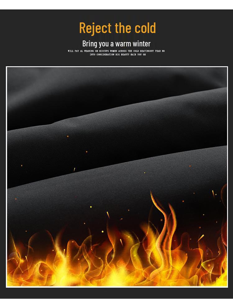 Men's Plus Size Hooded Cotton Fleece Jacket - Warm, Cold-Resistant, Padded for Autumn/Winter 2025.