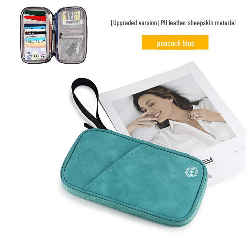 RFID-blokkerende multifunksjonell pass- og ID-holder