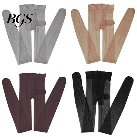 Men Sexy Tulle See Through Elastic Transparent Ultrathin Stockings with JJ Sleeve