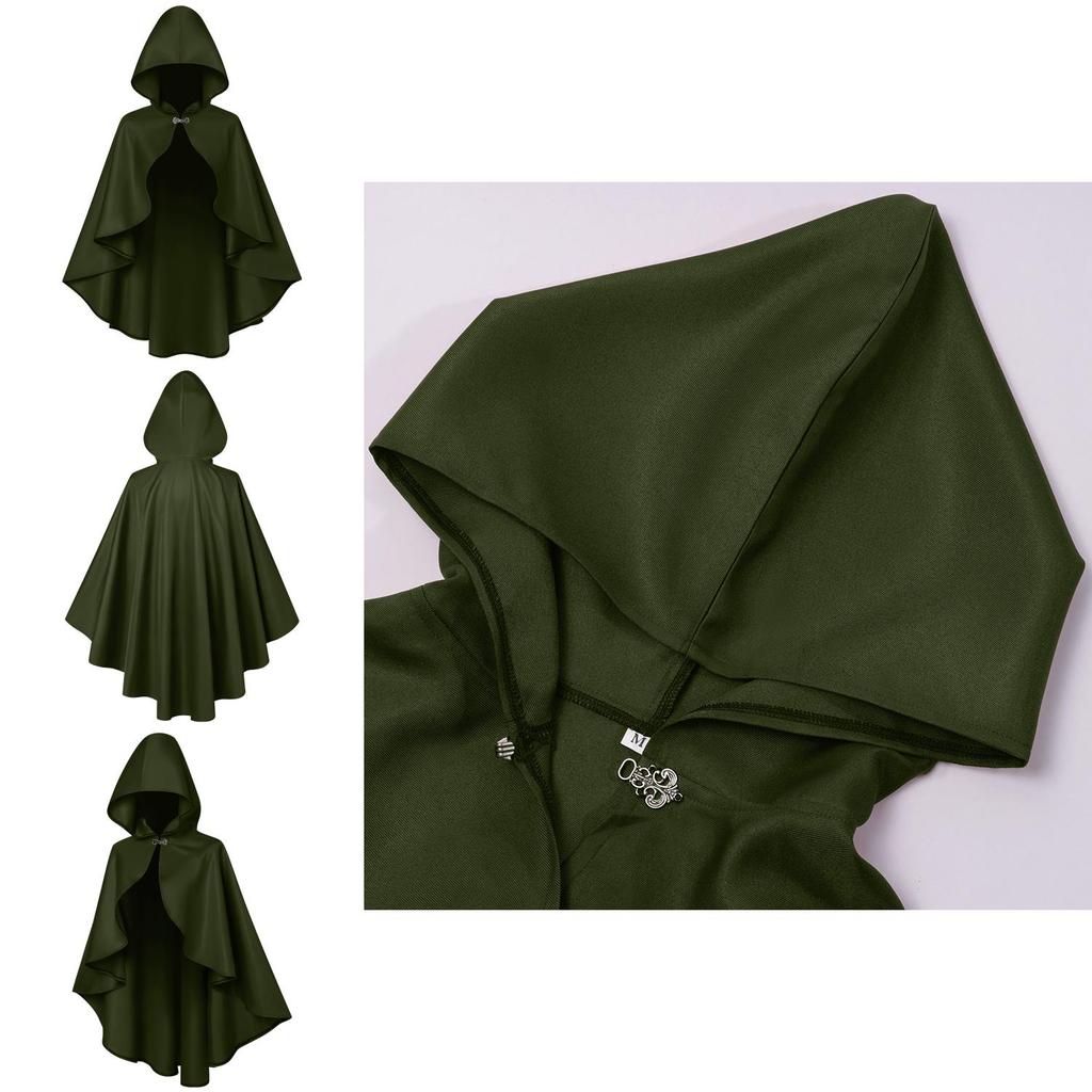 Halloween Vintage Cloak With Polyester Fabric Medieval Cape For Stage Performances