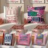 Colorful Sardine-S Fantasy Patterns Pillow Case Anti-dustmite Pillowcase Invisible Zipper Silky Short Plush Sofa Cushion Cover