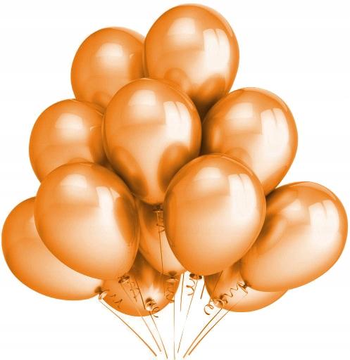 Balony Metaliczne 12 Cali, 25 Szt., Pomarańczowy