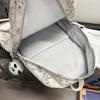 New simple college student printed schoolbag niche high value versatile backpack large capacity computer travel backpack
