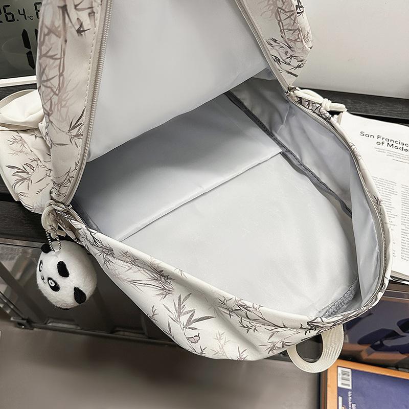 New simple college student printed schoolbag niche high value versatile backpack large capacity computer travel backpack