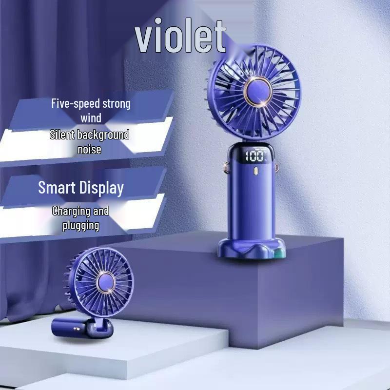 USB Rechargeable Portable N15 Mini Fan with Digital Display & Aromatherapy