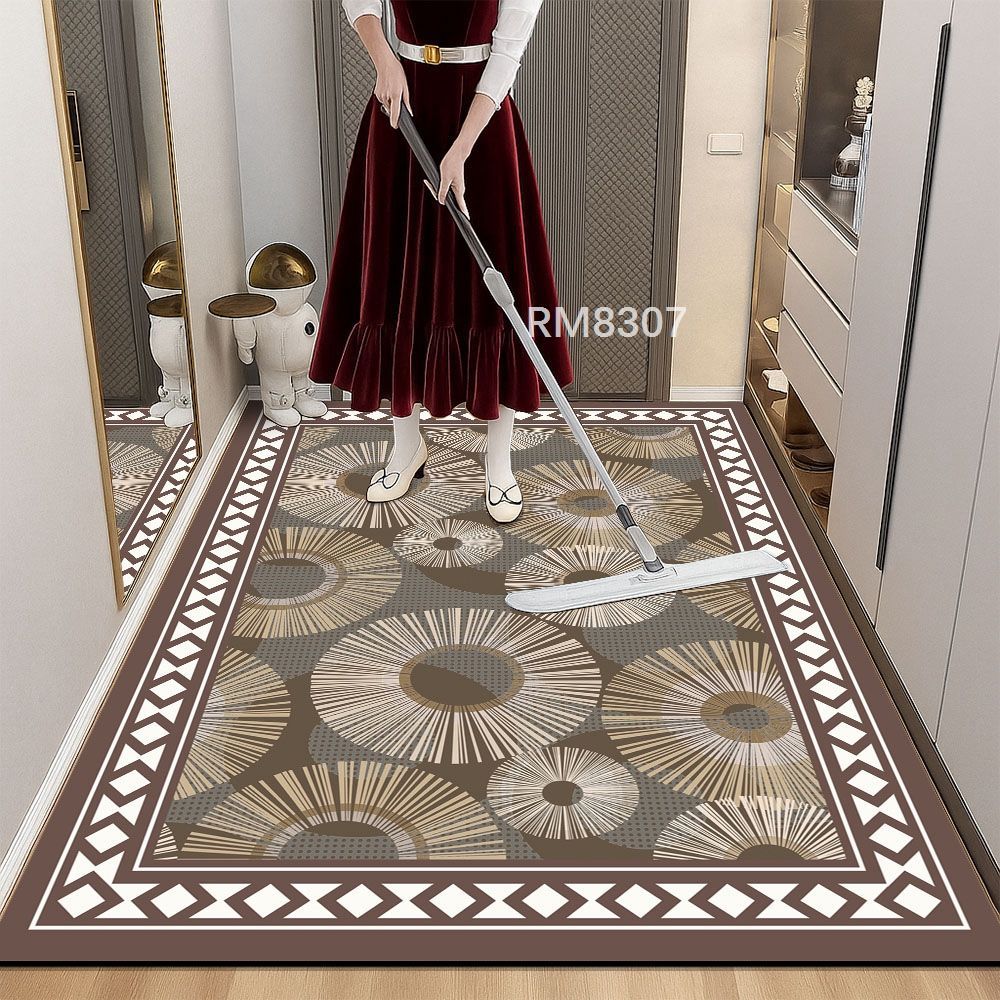 Household Door Mat Waterproof and Anti Slip PU Leather Door Mat Kitchen Floor Mat Foot Mat