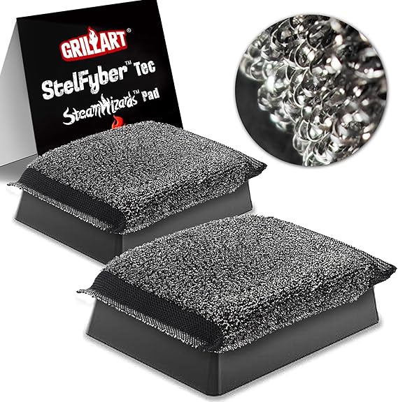 GRILLART Grill Brush and Scraper, Wire BBQ Grill Brush for Outdoor Grill, 16.5” Grill Cleaning Brush BBQ Grill Accessories, Safe