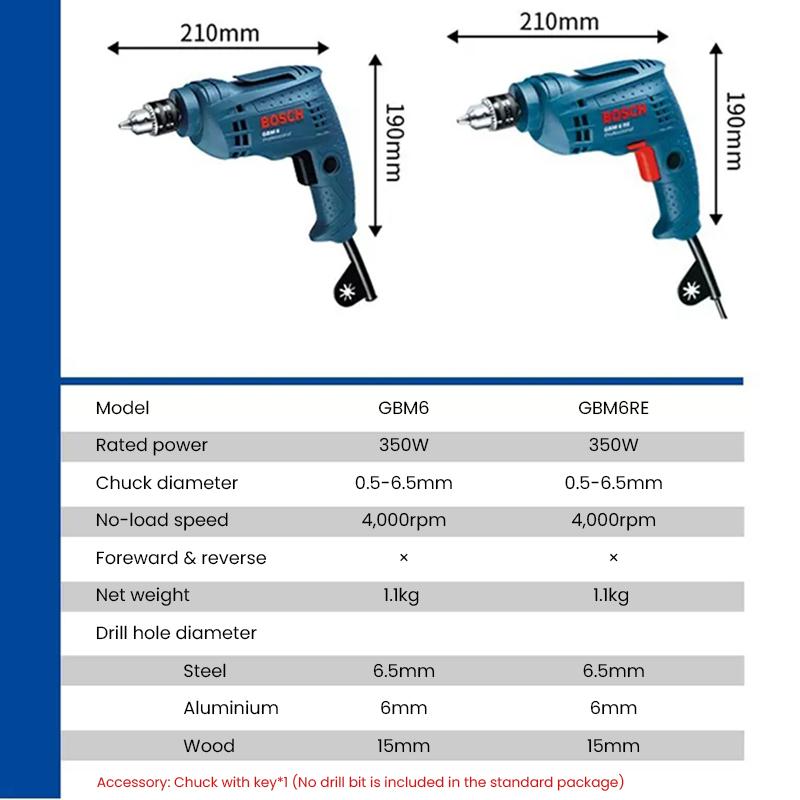 Bosch GBM 6 RE Electric Drill Professional Rotary Drill Electric Drill