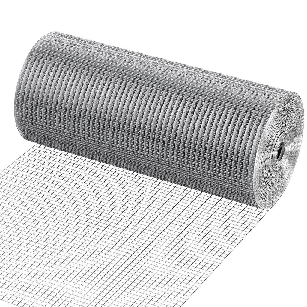Hardware Cloth, 1/2 Inch 24in X 100 Ft 19 Gauge, Hot Dipped Galvanized Wire Mesh Roll, Chicken Wire Fencing, Wire Mesh for Rabbit Cages, Garden, Small