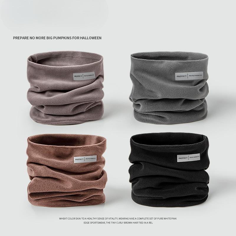 Velvet Autumn Winter Warm Neck Protection Scarf Women Outdoor Cycling Men Korean Cold Resistant Knitted Face Mask Neckerchief