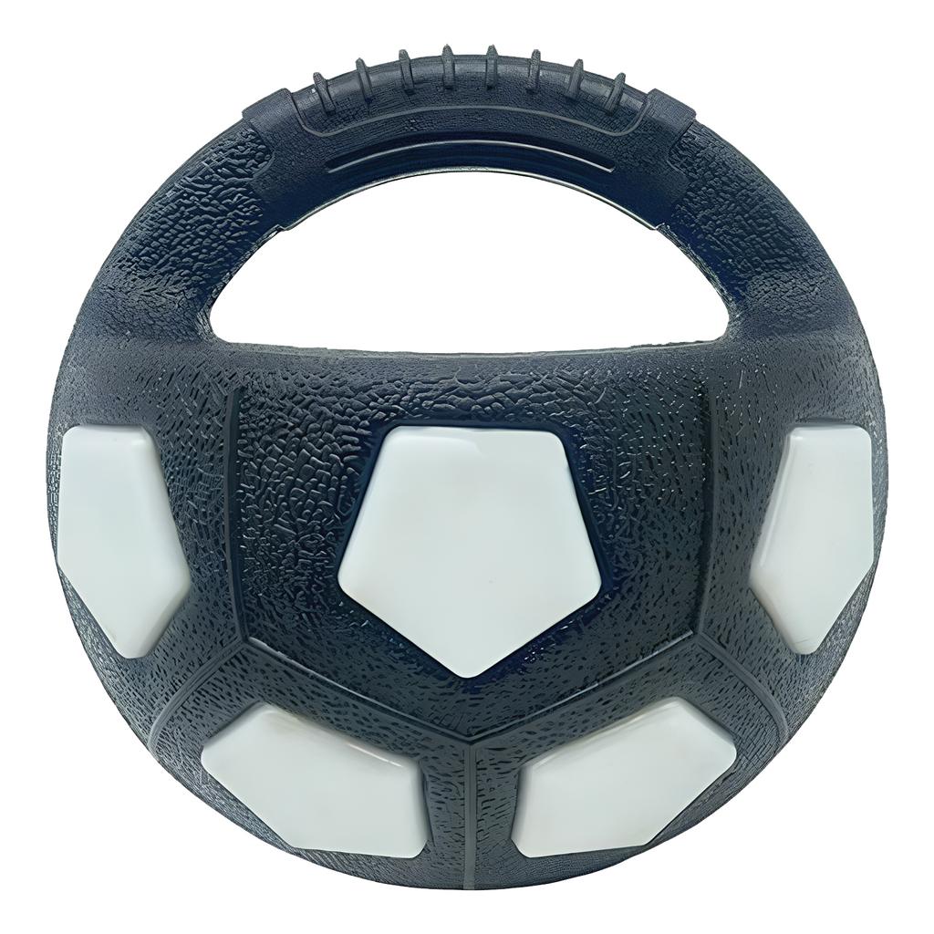 Hund Beruhigungsball mit griffigem Griff Gummi Fußballform Haustier Hundespielzeug Interaktiver Quietsch-Haustierfußball für mittelgroße bis große Hunde