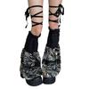 Women Ruffle Lace Leg Warmer Sweet Knee Highs Socks Mesh Flared Leg Socks Princess Leg Sleeves Halloween Costumes