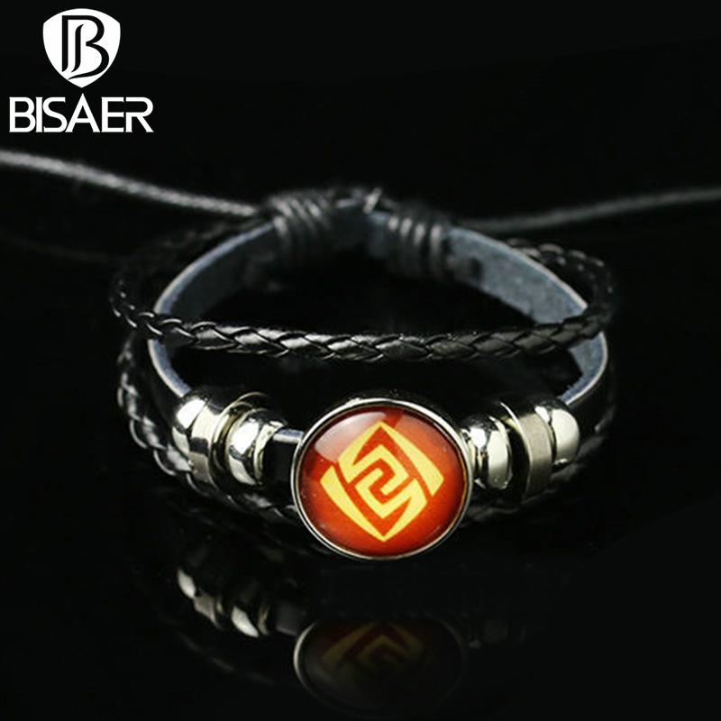 Bisaer Genshin Impact Seven Elements Bracelets Collection for Women & Man Fashion Alloy Bracelet