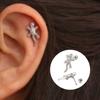 Reptile 1Pc Cartilage Tragus Screw Back Helix Ear Stud Fashion Accessories Piercing Jewelry Earring