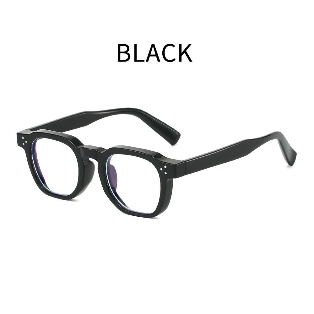 

Men S New Fashion Square-Frame Thick-Rim Reading Glasses Unisex New High-Definition Blue Light Blocking Hyperopia Glasses +4.0 0