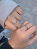 S999 Sterling Silver Unisex Couple Rings - Personalized, Cool, High-End Irregular Design, Openable Finger Rings