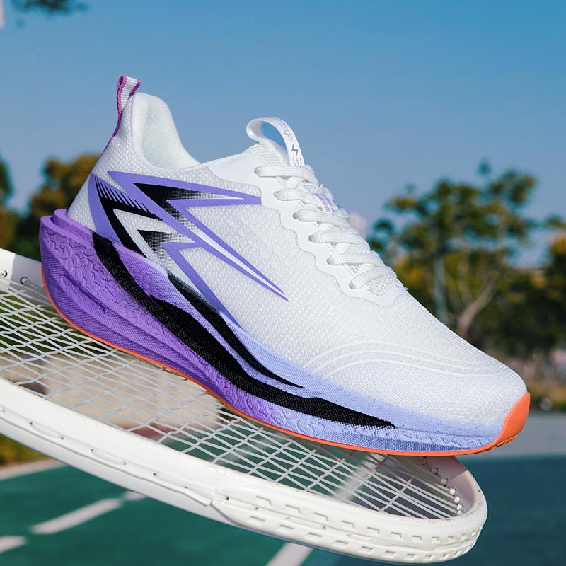 Professional Running Shoes Couple's Damping Sneakers Breathable Mesh Tennis Basketball Trainers Elastic Training Shoes